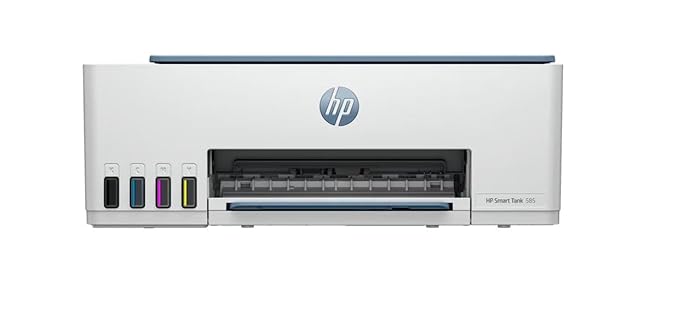 HP Smart Tank 585 All-in-one WiFi Colour Printer (Upto 6000 Black and 6000 Colour Pages Included in The Box). - Print, Scan & Copy for Office/Home